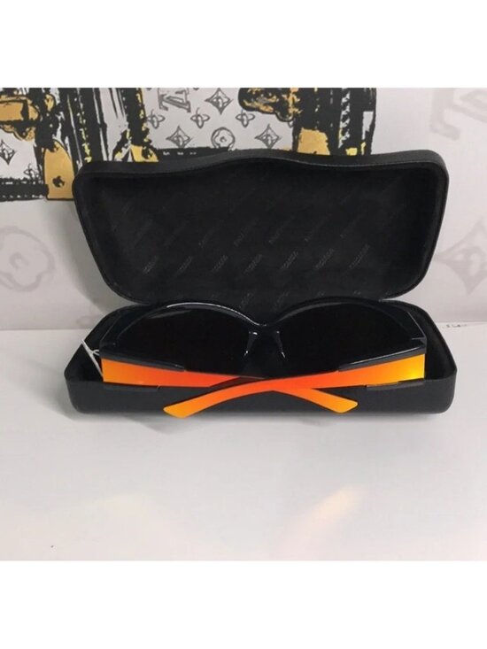 NEW AUTHENTIC“Balenciaga BB0038SA 004 Black & Orange Sunglasses – New w/ Case main image 12